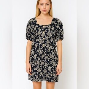 Judy Knapp | Floral Print Vintage 1980’s Romper Sz S